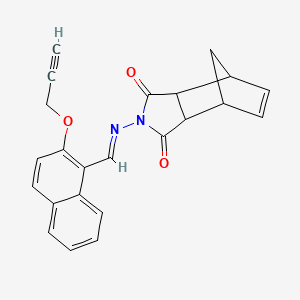 molecular formula C23H18N2O3 B5856662 4-({[2-(2-propyn-1-yloxy)-1-naphthyl]methylene}amino)-4-azatricyclo[5.2.1.0~2,6~]dec-8-ene-3,5-dione 