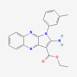 ethyl 2-amino-1-(3-methylphenyl)-1H-pyrrolo[2,3-b]quinoxaline-3-carboxylate