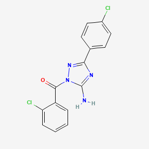 molecular formula C15H10Cl2N4O B5856685 1-(2-chlorobenzoyl)-3-(4-chlorophenyl)-1H-1,2,4-triazol-5-amine 