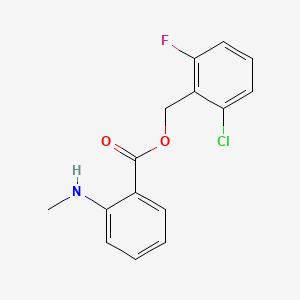 molecular formula C15H13ClFNO2 B5856693 2-chloro-6-fluorobenzyl 2-(methylamino)benzoate 