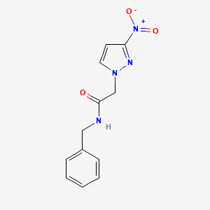 molecular formula C12H12N4O3 B5856696 N-benzyl-2-(3-nitro-1H-pyrazol-1-yl)acetamide 