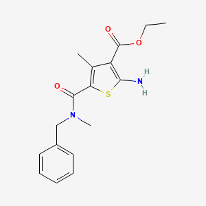 molecular formula C17H20N2O3S B5856720 ethyl 2-amino-5-{[benzyl(methyl)amino]carbonyl}-4-methyl-3-thiophenecarboxylate 