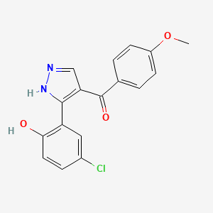 [3-(5-chloro-2-hydroxyphenyl)-1H-pyrazol-4-yl](4-methoxyphenyl)methanone