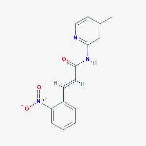 molecular formula C15H13N3O3 B5856745 N-(4-methyl-2-pyridinyl)-3-(2-nitrophenyl)acrylamide 