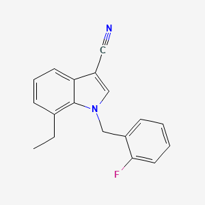 molecular formula C18H15FN2 B5856753 7-ethyl-1-(2-fluorobenzyl)-1H-indole-3-carbonitrile 