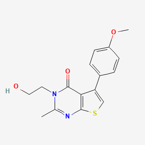 molecular formula C16H16N2O3S B5856756 3-(2-hydroxyethyl)-5-(4-methoxyphenyl)-2-methylthieno[2,3-d]pyrimidin-4(3H)-one 