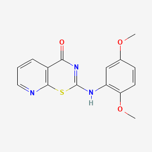 molecular formula C15H13N3O3S B5856768 2-[(2,5-dimethoxyphenyl)amino]-4H-pyrido[3,2-e][1,3]thiazin-4-one 