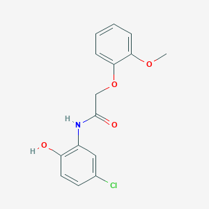 molecular formula C15H14ClNO4 B5856789 N-(5-chloro-2-hydroxyphenyl)-2-(2-methoxyphenoxy)acetamide 