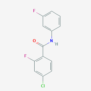 molecular formula C13H8ClF2NO B5856796 4-chloro-2-fluoro-N-(3-fluorophenyl)benzamide 