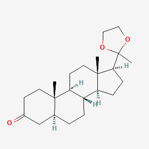 (5S,8R,9S,10S,13S,14S,17S)-10,13-Dimethyl-17-(2-methyl-1,3-dioxolan-2-yl)-1,2,4,5,6,7,8,9,11,12,14,15,16,17-tetradecahydrocyclopenta[a]phenanthren-3-one