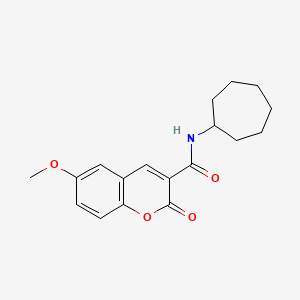 molecular formula C18H21NO4 B5856847 N-cycloheptyl-6-methoxy-2-oxo-2H-chromene-3-carboxamide 