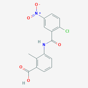 molecular formula C15H11ClN2O5 B5856857 3-[(2-chloro-5-nitrobenzoyl)amino]-2-methylbenzoic acid 