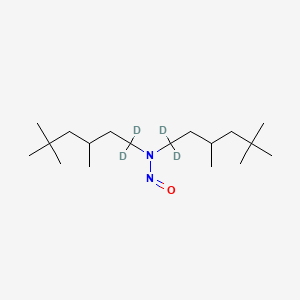 molecular formula C18H38N2O B585686 N-Nitroso-N,N-di(3,5,5-trimethylhexyl)amine-d4 CAS No. 1346603-10-8