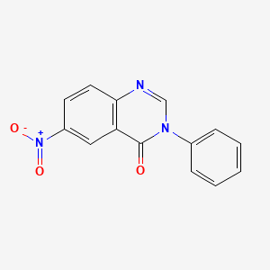 molecular formula C14H9N3O3 B5856863 6-硝基-3-苯基-4(3H)-喹唑啉酮 