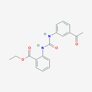 molecular formula C18H18N2O4 B5856864 ethyl 2-({[(3-acetylphenyl)amino]carbonyl}amino)benzoate 