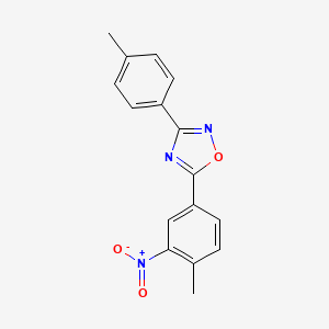 molecular formula C16H13N3O3 B5856871 5-(4-methyl-3-nitrophenyl)-3-(4-methylphenyl)-1,2,4-oxadiazole 