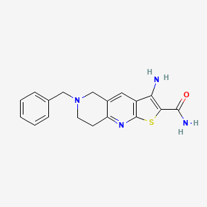 molecular formula C18H18N4OS B5856895 3-amino-6-benzyl-5,6,7,8-tetrahydrothieno[2,3-b]-1,6-naphthyridine-2-carboxamide 