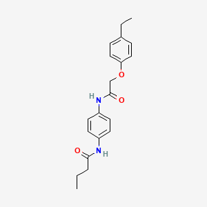 molecular formula C20H24N2O3 B5856899 N-(4-{[2-(4-ethylphenoxy)acetyl]amino}phenyl)butanamide 