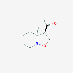 molecular formula C8H13NO2 B058569 (3S,3AR)-hexahydro-2H-isoxazolo[2,3-a]pyridine-3-carbaldehyde CAS No. 116721-87-0