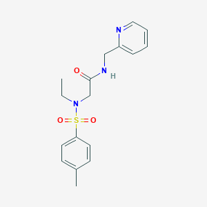 molecular formula C17H21N3O3S B5856906 N~2~-ethyl-N~2~-[(4-methylphenyl)sulfonyl]-N~1~-(2-pyridinylmethyl)glycinamide 
