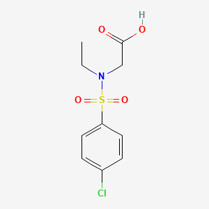 molecular formula C10H12ClNO4S B5856915 N-[(4-chlorophenyl)sulfonyl]-N-ethylglycine 