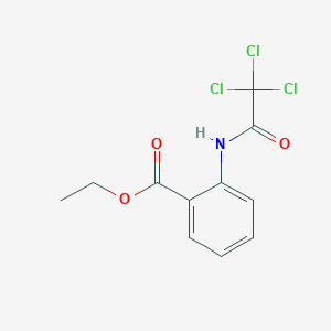 molecular formula C11H10Cl3NO3 B5856924 ethyl 2-[(trichloroacetyl)amino]benzoate 