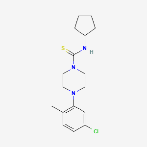 molecular formula C17H24ClN3S B5856946 4-(5-chloro-2-methylphenyl)-N-cyclopentyl-1-piperazinecarbothioamide 