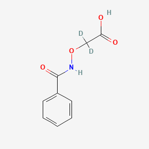 molecular formula C9H9NO4 B585695 (苯甲酰氨基)氧基乙酸-d2 CAS No. 1346599-67-4