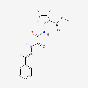 molecular formula C17H17N3O4S B5856963 methyl 2-{[(2-benzylidenehydrazino)(oxo)acetyl]amino}-4,5-dimethyl-3-thiophenecarboxylate 