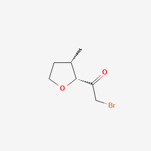 molecular formula C7H11BrO2 B585697 2-Bromo-1-[(2R,3S)-3-methyloxolan-2-yl]ethan-1-one CAS No. 141072-98-2