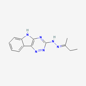 molecular formula C13H14N6 B5856982 2-butanone 5H-[1,2,4]triazino[5,6-b]indol-3-ylhydrazone 