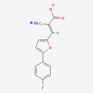 molecular formula C14H8FNO3 B5856999 2-cyano-3-[5-(4-fluorophenyl)-2-furyl]acrylic acid 