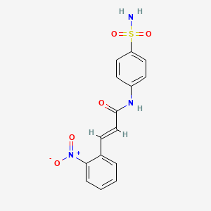 molecular formula C15H13N3O5S B5857031 N-[4-(aminosulfonyl)phenyl]-3-(2-nitrophenyl)acrylamide 