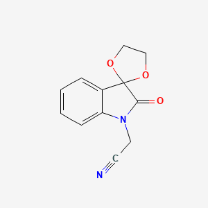 molecular formula C12H10N2O3 B5857047 (2'-oxospiro[1,3-dioxolane-2,3'-indol]-1'(2'H)-yl)acetonitrile 