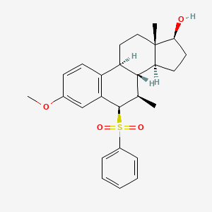 molecular formula C26H32O4S B585706 (6beta,17beta)-6-(Benzenesulfonyl)-3-methoxy-7-methylestra-1,3,5(10)-trien-17-ol CAS No. 156137-95-0