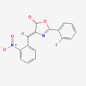 molecular formula C16H9FN2O4 B5857065 2-(2-fluorophenyl)-4-(2-nitrobenzylidene)-1,3-oxazol-5(4H)-one 