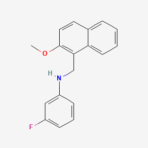 molecular formula C18H16FNO B5857083 (3-fluorophenyl)[(2-methoxy-1-naphthyl)methyl]amine 