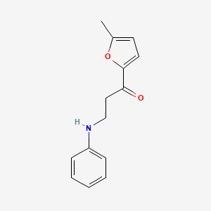 molecular formula C14H15NO2 B5857110 3-anilino-1-(5-methyl-2-furyl)-1-propanone 
