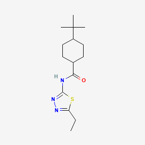 molecular formula C15H25N3OS B5857116 4-tert-butyl-N-(5-ethyl-1,3,4-thiadiazol-2-yl)cyclohexanecarboxamide 