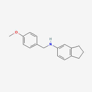 molecular formula C17H19NO B5857126 2,3-dihydro-1H-inden-5-yl(4-methoxybenzyl)amine CAS No. 416869-88-0