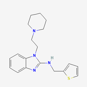 molecular formula C19H24N4S B5857135 1-[2-(1-piperidinyl)ethyl]-N-(2-thienylmethyl)-1H-benzimidazol-2-amine 