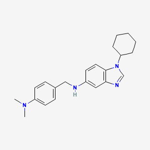 molecular formula C22H28N4 B5857139 1-cyclohexyl-N-[4-(dimethylamino)benzyl]-1H-benzimidazol-5-amine 