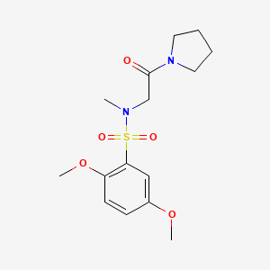 2,5-dimethoxy-N-methyl-N-[2-oxo-2-(1-pyrrolidinyl)ethyl]benzenesulfonamide