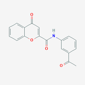 molecular formula C18H13NO4 B5857157 N-(3-acetylphenyl)-4-oxo-4H-chromene-2-carboxamide 