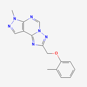 7-methyl-2-[(2-methylphenoxy)methyl]-7H-pyrazolo[4,3-e][1,2,4]triazolo[1,5-c]pyrimidine