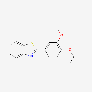 molecular formula C17H17NO2S B5857164 2-(4-isopropoxy-3-methoxyphenyl)-1,3-benzothiazole 