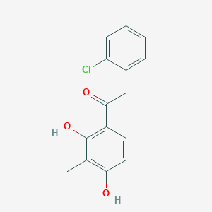 molecular formula C15H13ClO3 B5857180 2-(2-chlorophenyl)-1-(2,4-dihydroxy-3-methylphenyl)ethanone 
