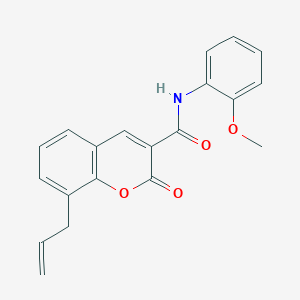 molecular formula C20H17NO4 B5857244 8-allyl-N-(2-methoxyphenyl)-2-oxo-2H-chromene-3-carboxamide 