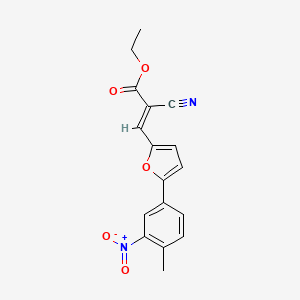molecular formula C17H14N2O5 B5857248 ethyl 2-cyano-3-[5-(4-methyl-3-nitrophenyl)-2-furyl]acrylate 