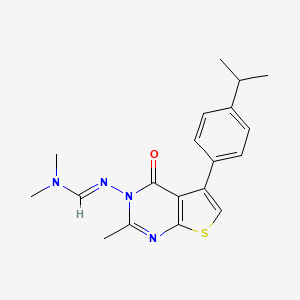 molecular formula C19H22N4OS B5857251 N'-[5-(4-isopropylphenyl)-2-methyl-4-oxothieno[2,3-d]pyrimidin-3(4H)-yl]-N,N-dimethylimidoformamide 